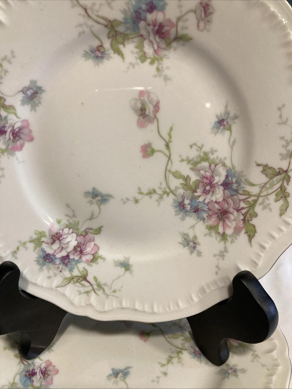 Vintage Theodore Haviland Annette Bread Plate Gold Rim Made in USA, set of 6