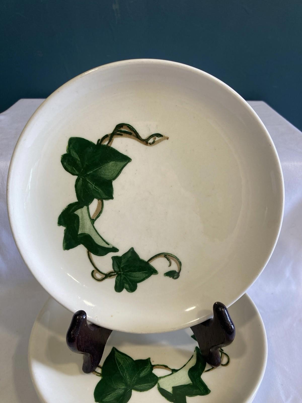 Vintage Metlox Poppytrail California Ivy Bread & Butter Plates – Set of 4 – 6.5” USA Pottery