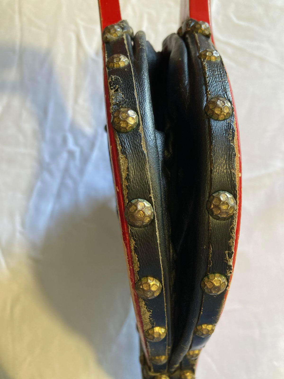 Vintage Red Fireplace Bellows with Eagle Emblem