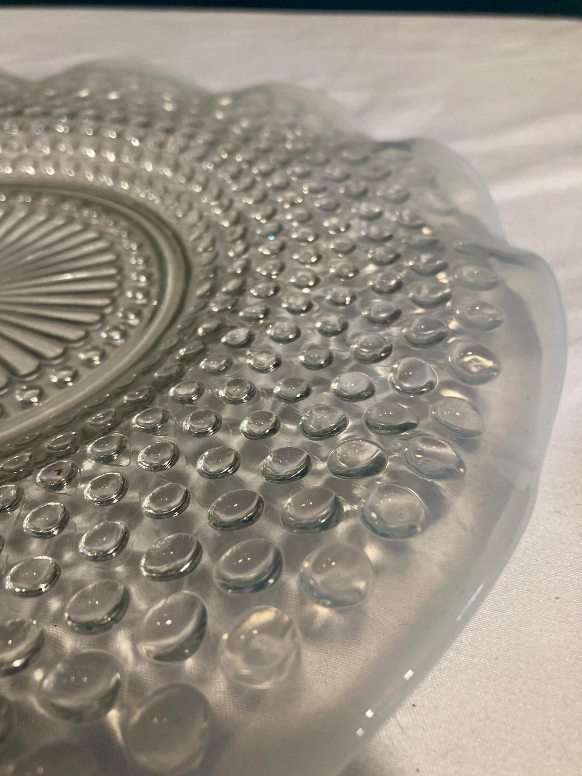 Vintage Anchor Hocking Moonstone Hobnail Plate