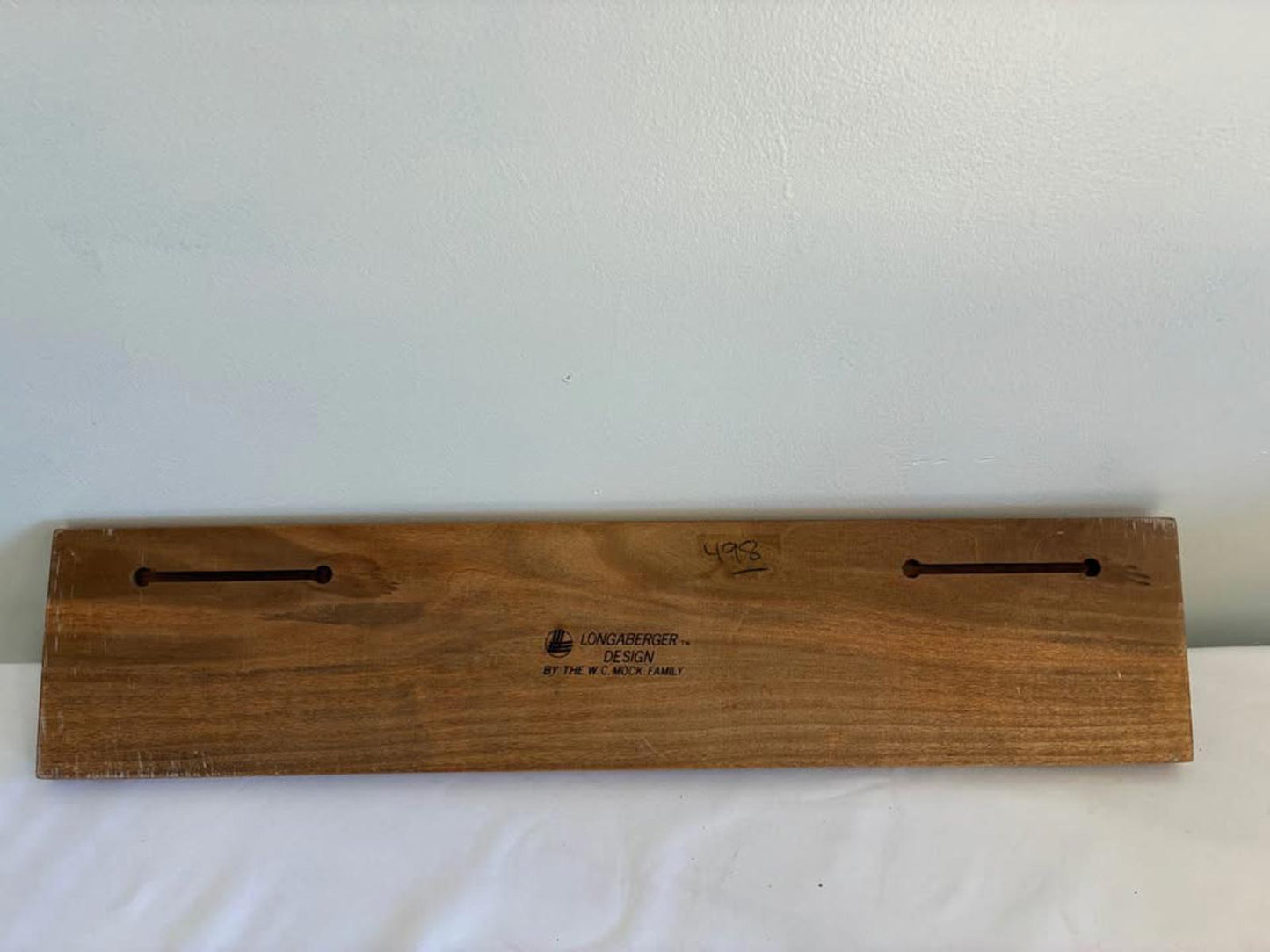 Longaberger Wooden Wall Peg Rack with Hearts, Farmhouse Coat Hook Rustic Country