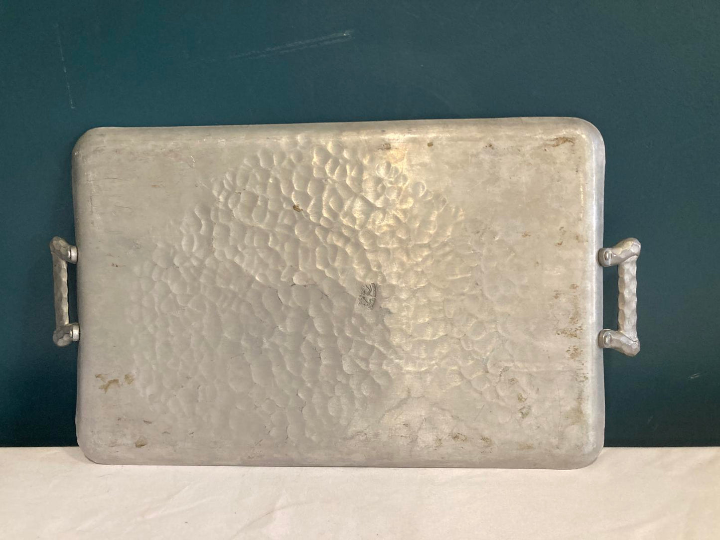 Vintage Everlast Forged Aluminum Tray with Pinecone Design