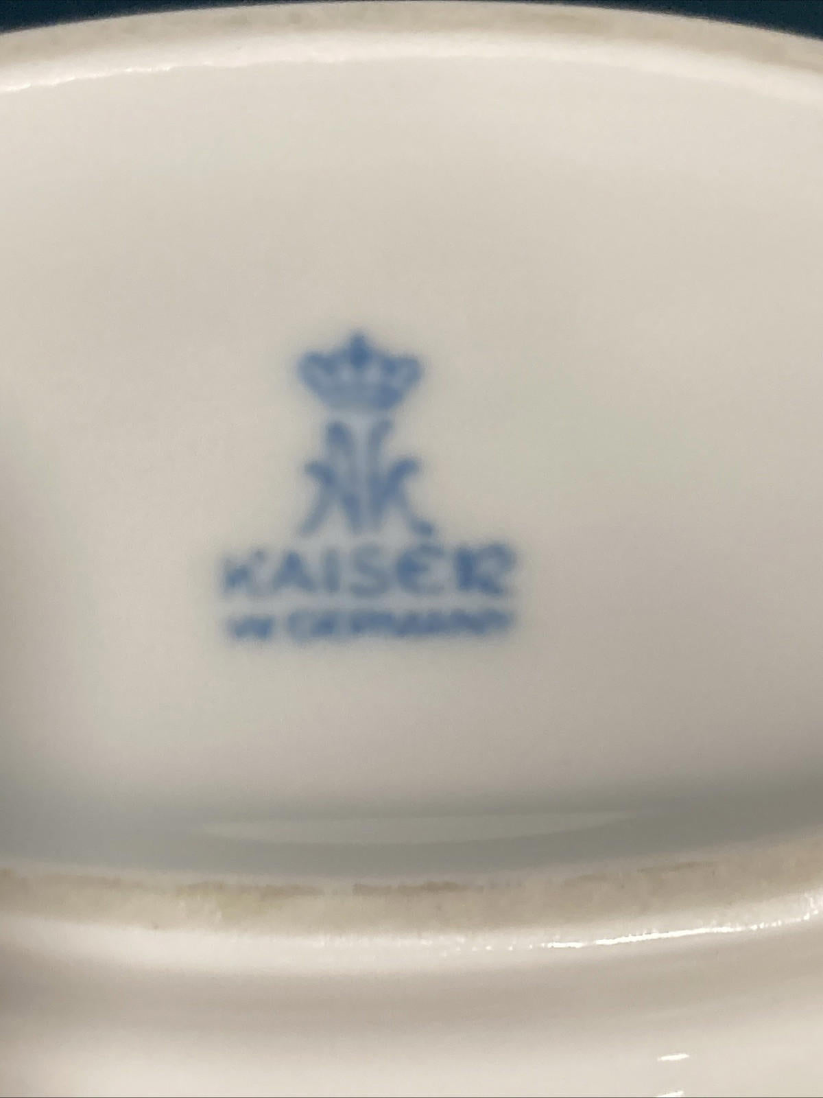 Vintage KAISER West Germany Golden Crown White Porcelain Flower Vase