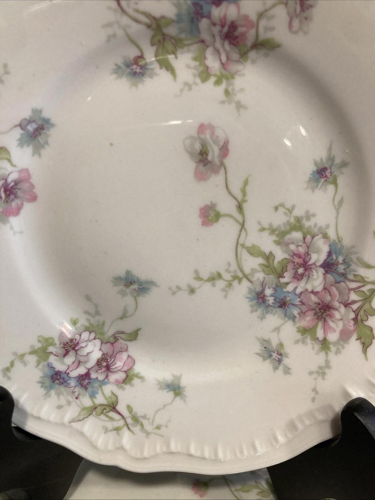Vintage Theodore Haviland Annette Bread Plate Gold Rim Made in USA, set of 6