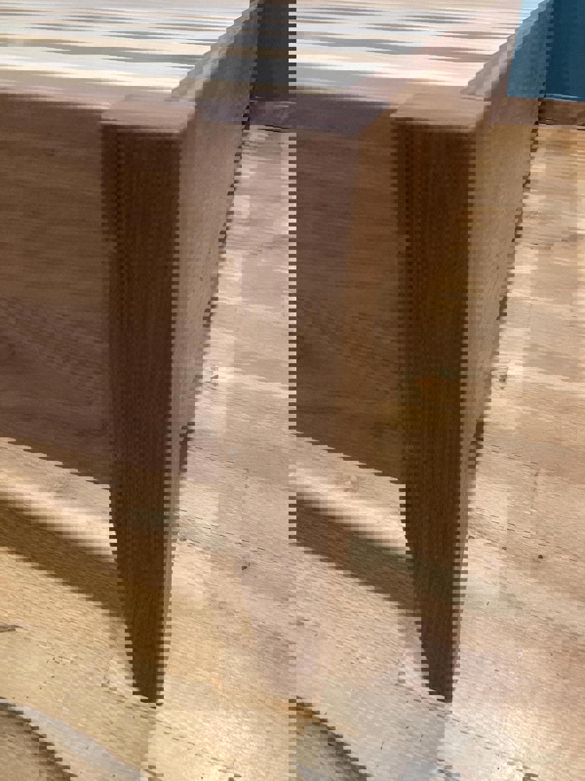 Handmade Solid Walnut Bed Frame – Modern Hardwood Platform Bed with Slatted Support