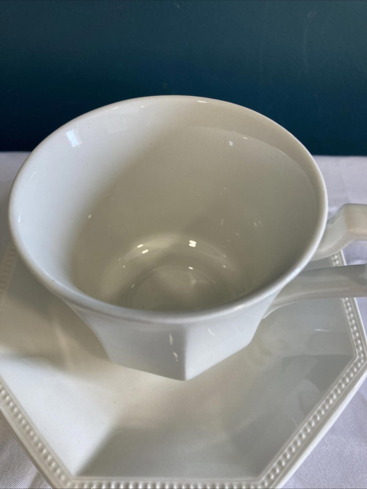 Johnson Brothers Heritage Ironstone White Coffee/Tea Cup 3" High Vintage Bead