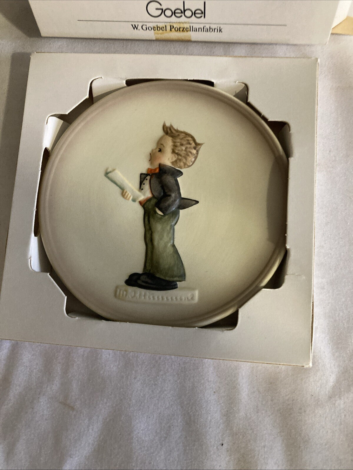 Hummel Goebel 4” Plate Soloist Hand Painted #467 W/Box Vintage Germany
