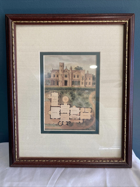 Alexander Jackson Davis Castle Print – Framed Architect House Drawing