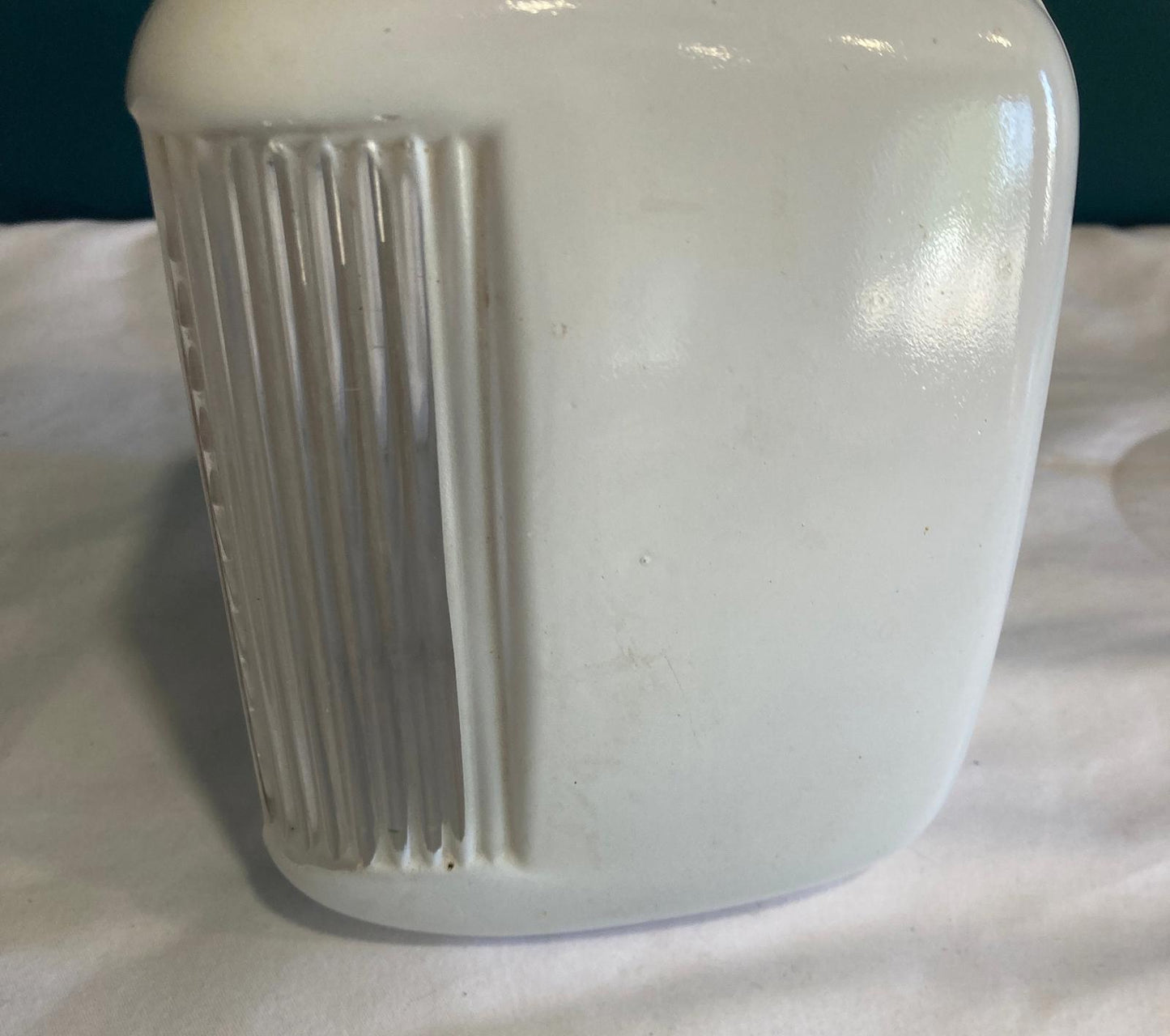 Antique Art Deco Milk Glass Woven Sconce