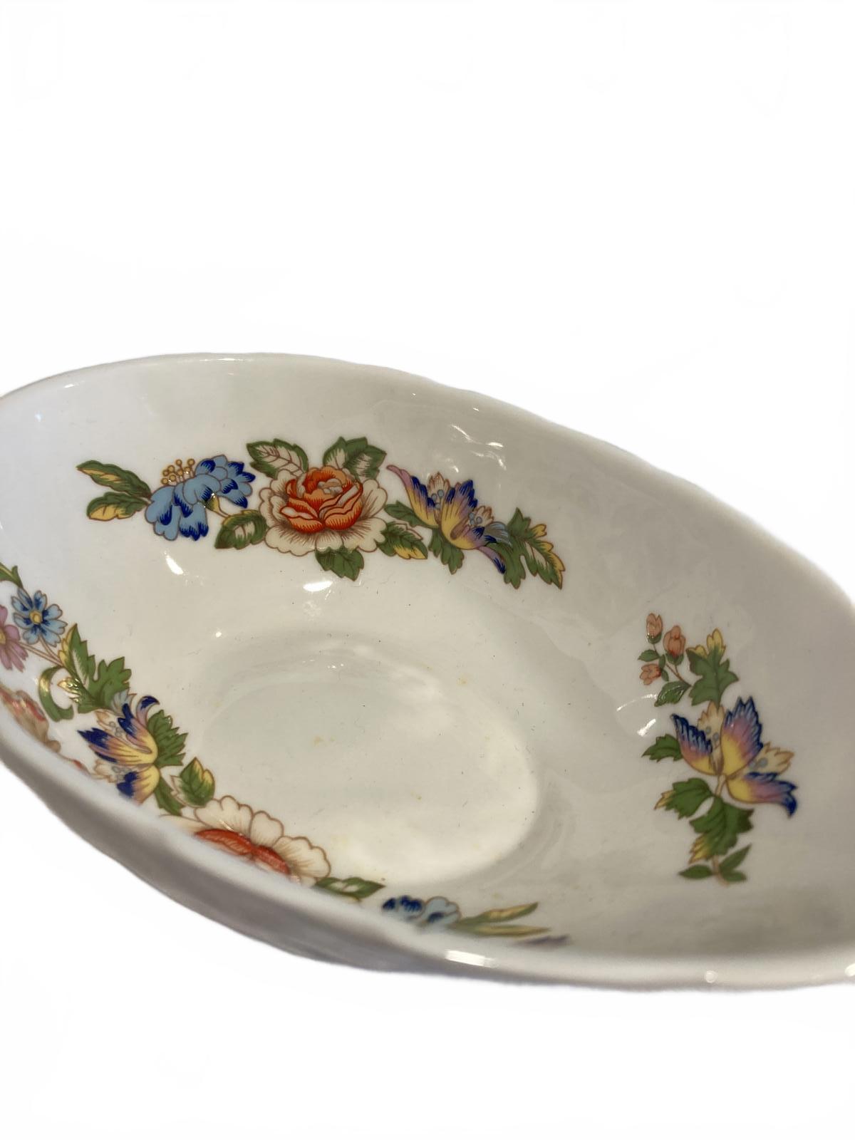 Aynsley Cottage Garden Oval Bowl – Vintage English Floral Trinket Dish