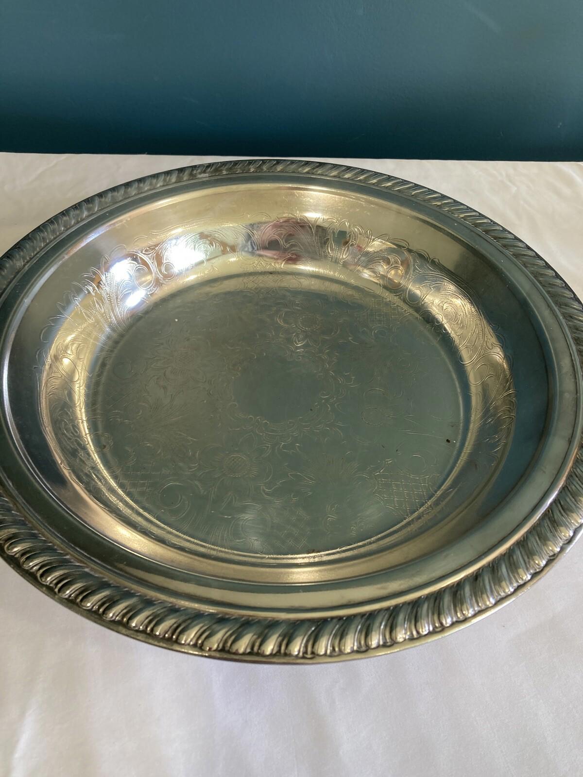 Vintage Eton Silver Plated Round Serving Dish with Lid
