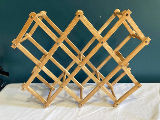 Vintage Expandable Wooden Wine Rack Holder
