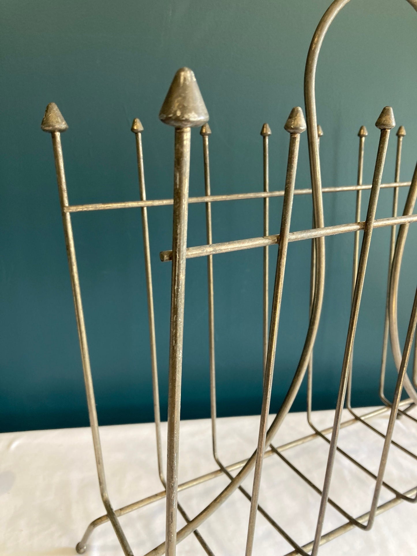 Vintage Metal Double Sided Magazine Rack