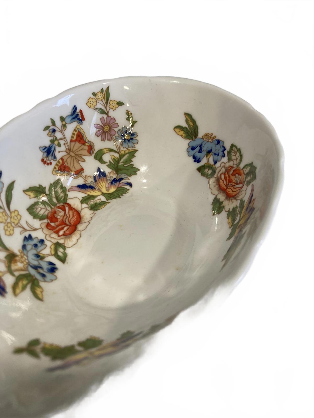 Aynsley Cottage Garden Oval Bowl – Vintage English Floral Trinket Dish