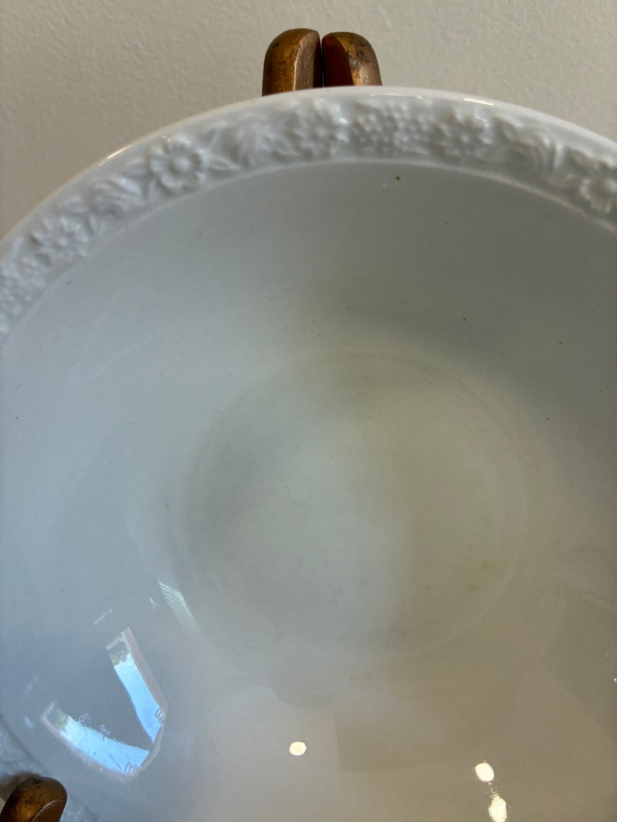 Vintage Wedgwood White Bowls Set of 6, Embossed Rim Dessert or Cereal Bowls