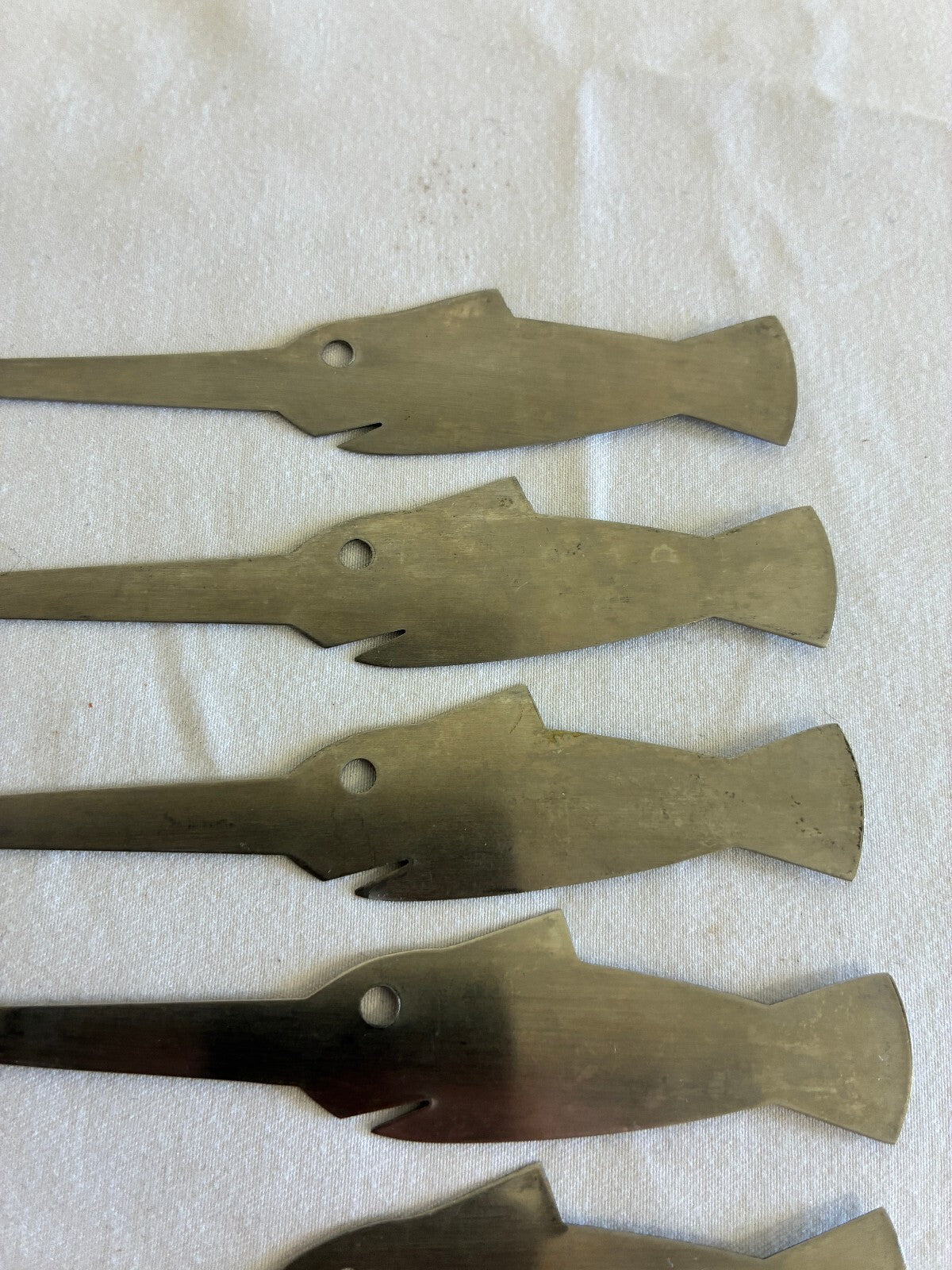 Vintage Swordfish Metal Cocktail Skewers, Set of 8