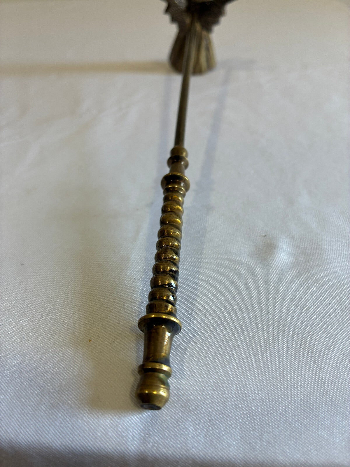 Vintage Brass Angel Figural Candle Snuffer | Winged Cherub Long Handle