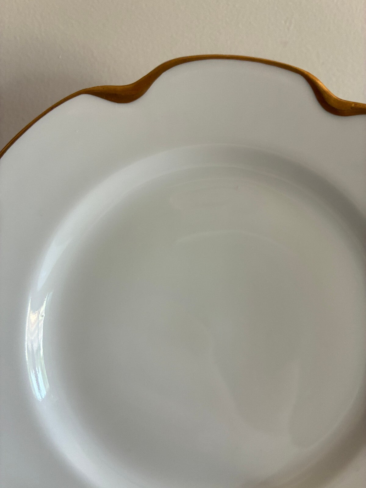 Antique Haviland & Co Limoges Gold Rim Plates Set of 10, 8.6"French Salad Plates