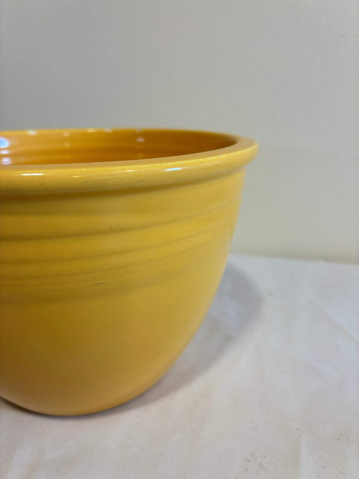 Vintage Fiesta Yellow #3 Mixing Bowl | Homer Laughlin Fiestaware Nesting Bowl