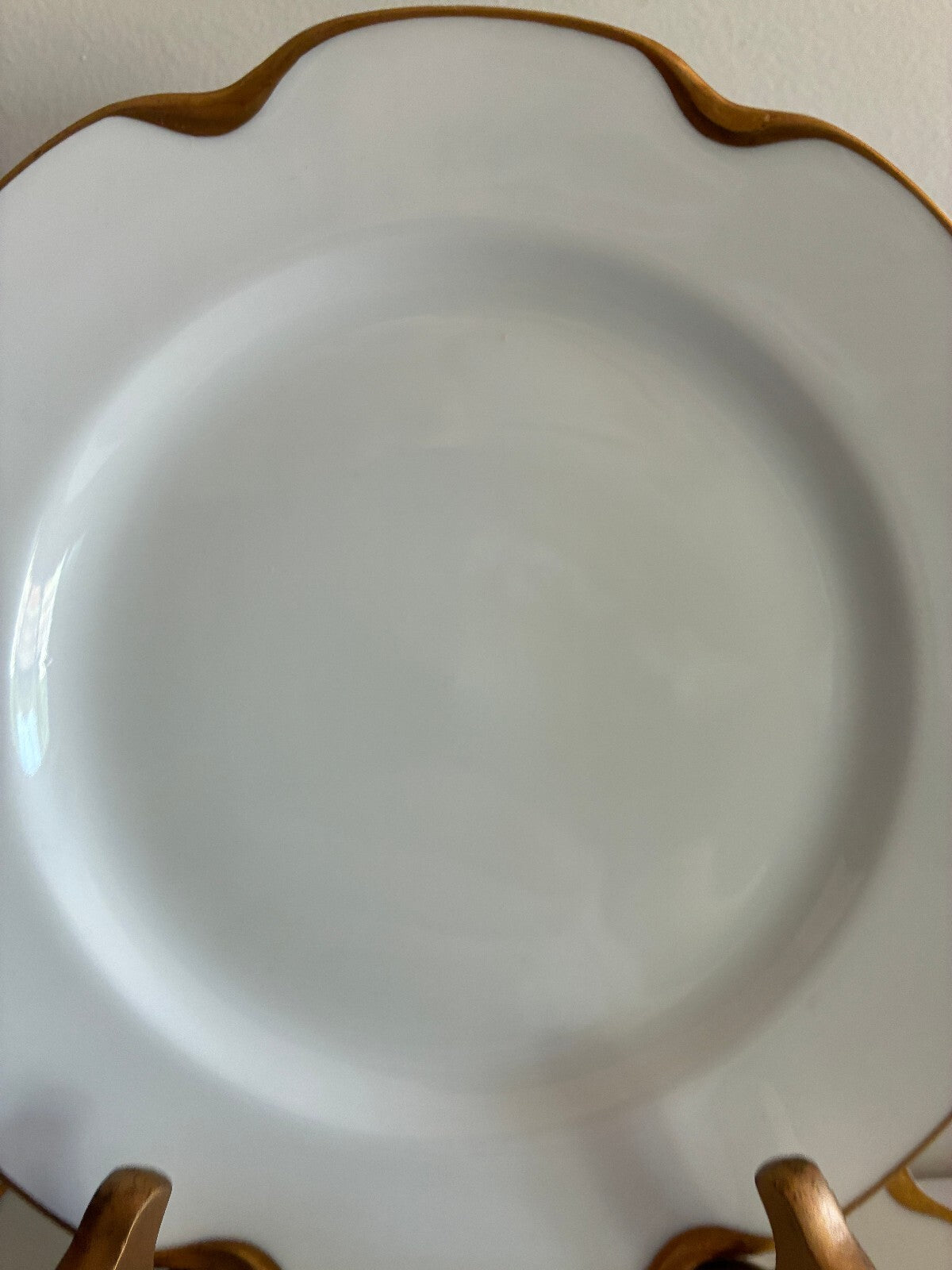 Antique Haviland & Co Limoges Gold Rim Plates Set of 10, 8.6"French Salad Plates
