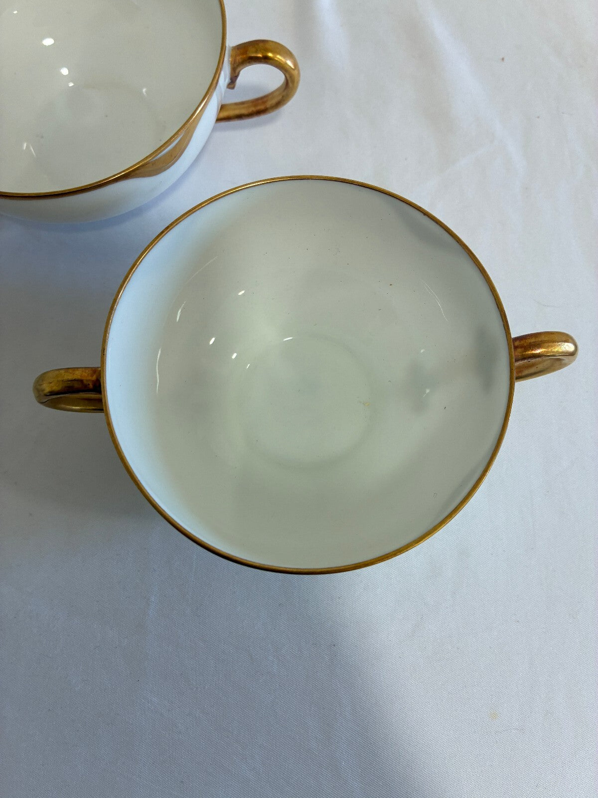 Antique Haviland Limoges Double Handle Bouillon Cups, Set of 4 | France