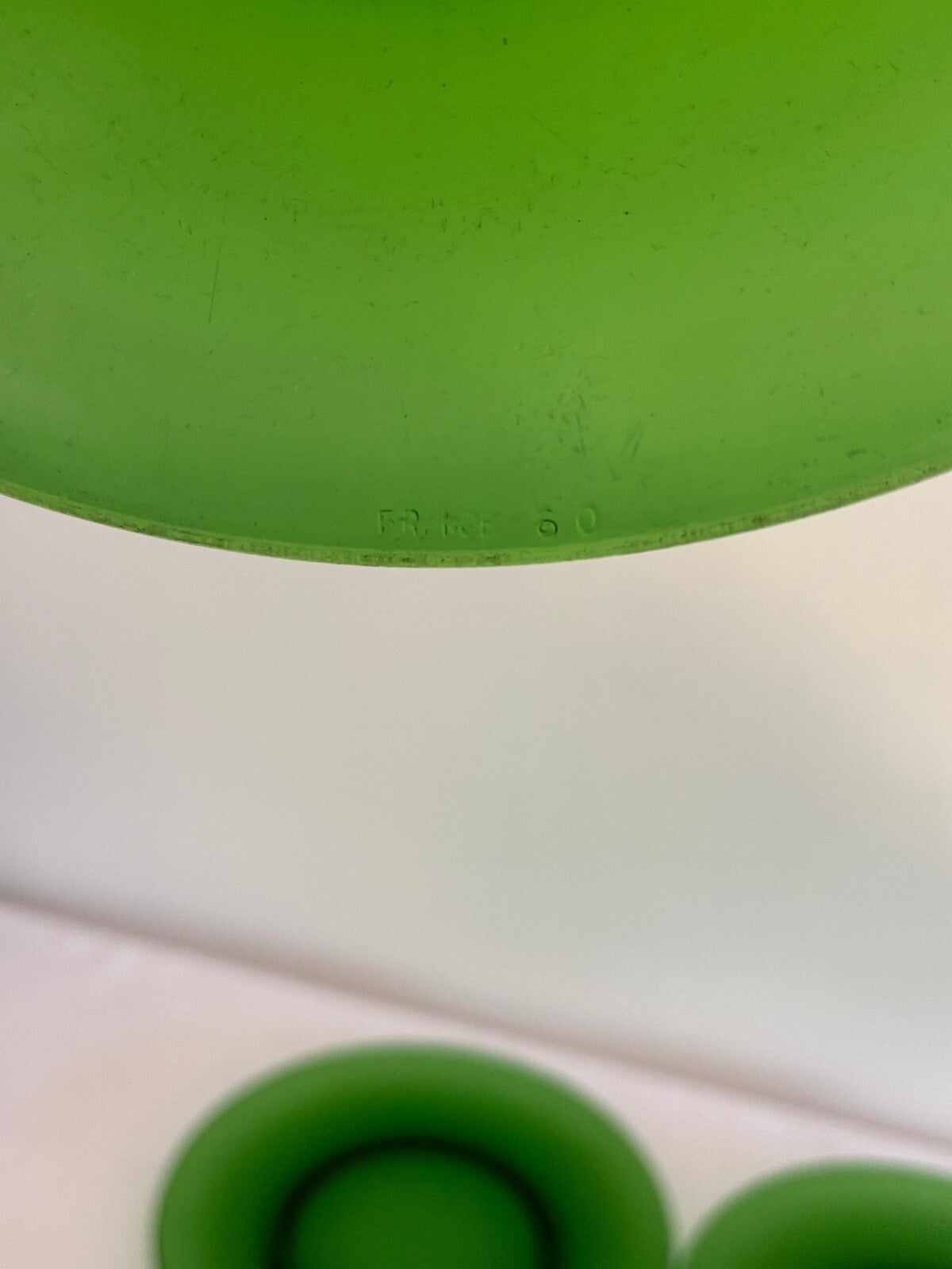 Vintage Set of 4 Green Glass Plates, Vereco France, Emerald Salad Dessert Plate