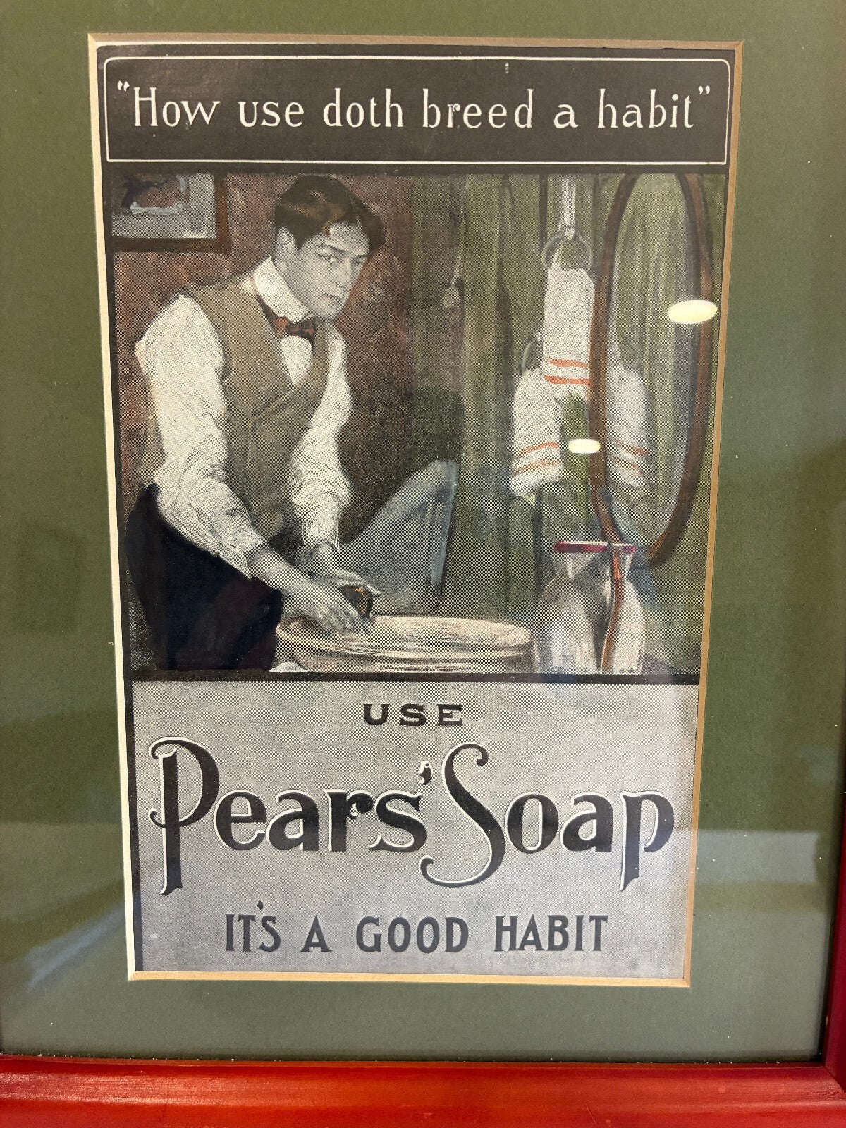 Framed Pears' Soap Advertisement Print | "How Use Doth Breed a Habit"