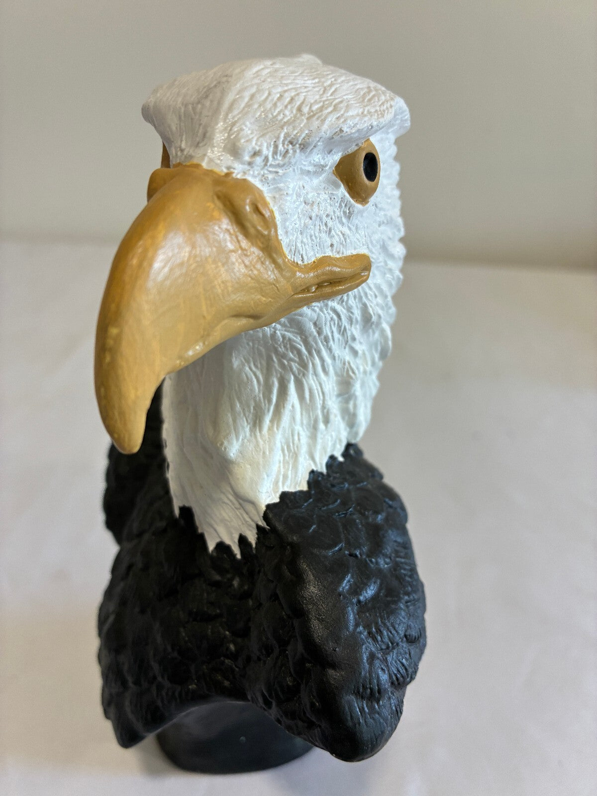 Vintage Ceramic Bald Eagle Bust Sculpture Patriotic Bird Figurine
