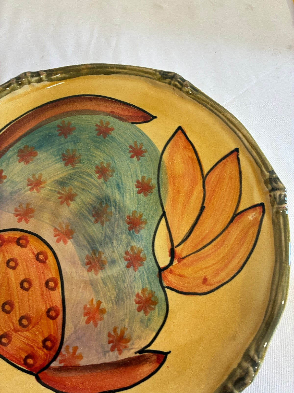 Vintage Italica Ars Italy Fish Plates Set Hand Painted Ceramic Tropical Fish