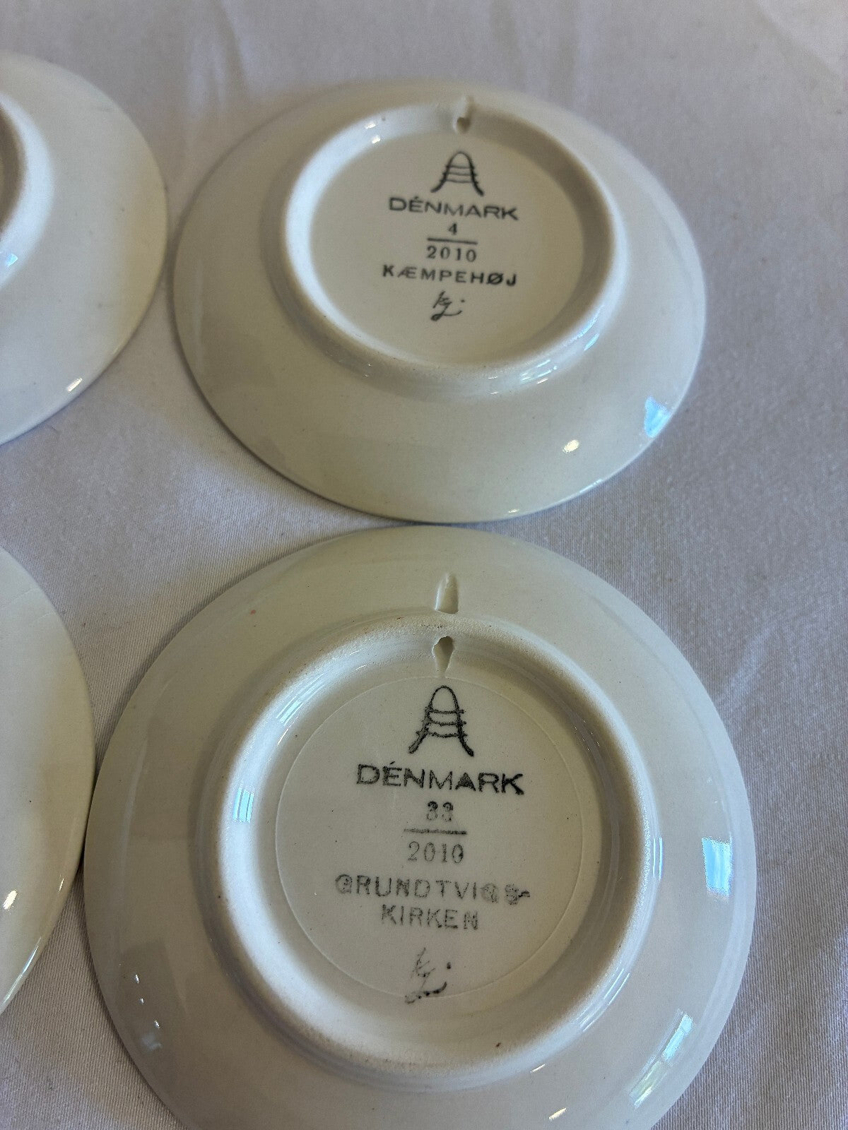 Vintage Danish Blue & White Mini Plates, Set of 6 Copenhagen Landmarks