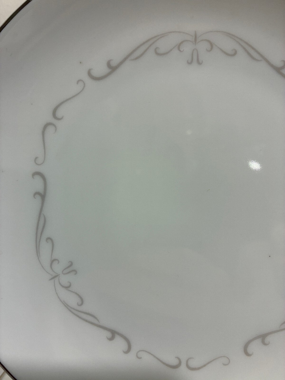 12 Vintage Kimberly Fine China Trianon Bread Plates, Platinum Trim, Japan