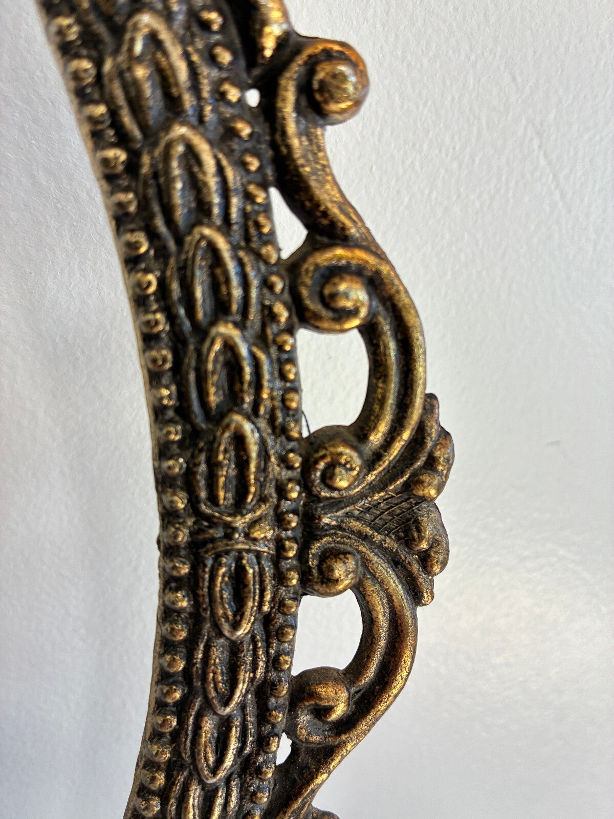 Vintage Ornate Solid Brass Oval Frame, Baroque Rococo Style, Hollywood Regency