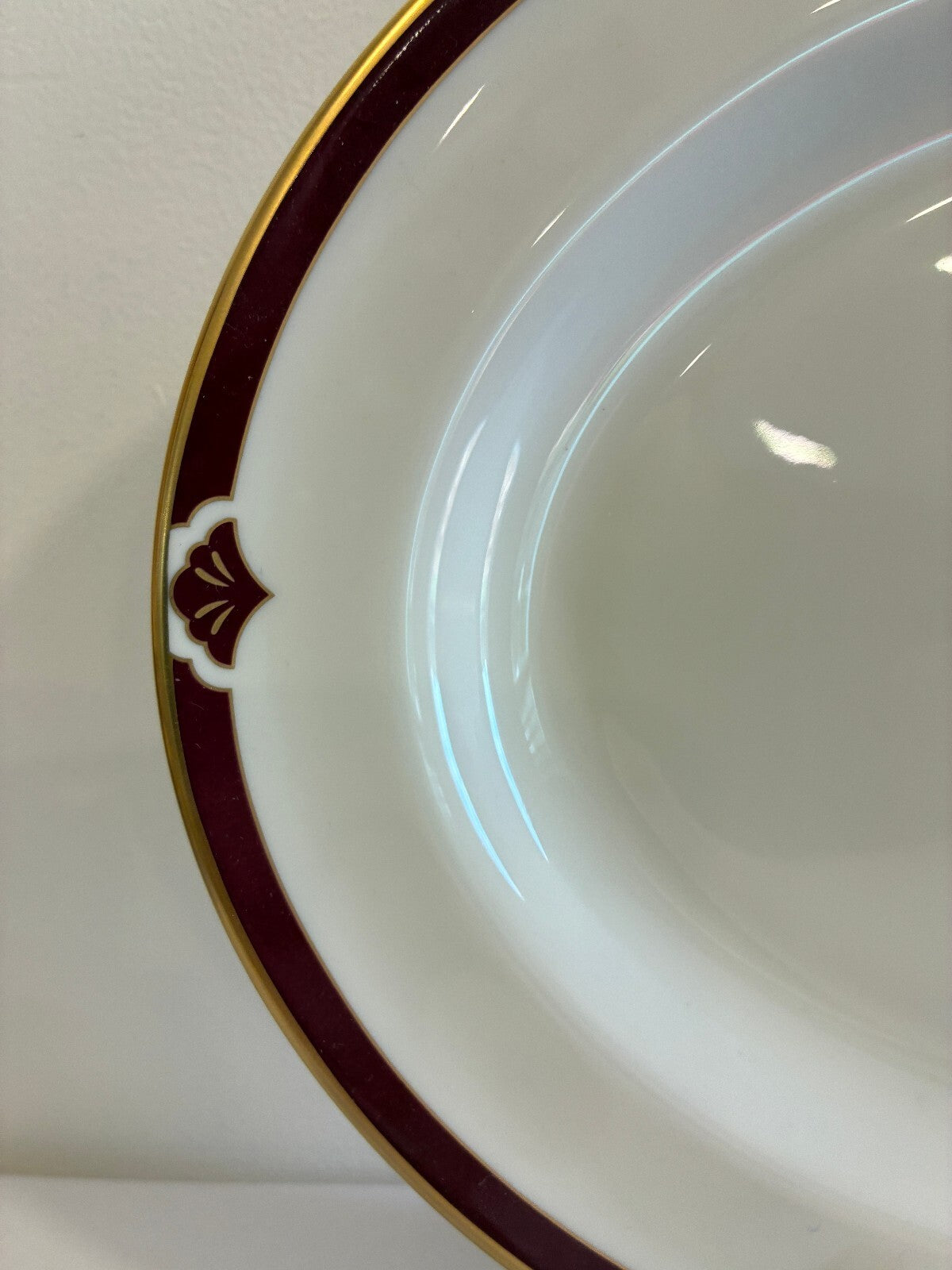 Vintage Pickard Ensemble Burgundy Oval Serving Platter, Made in USA