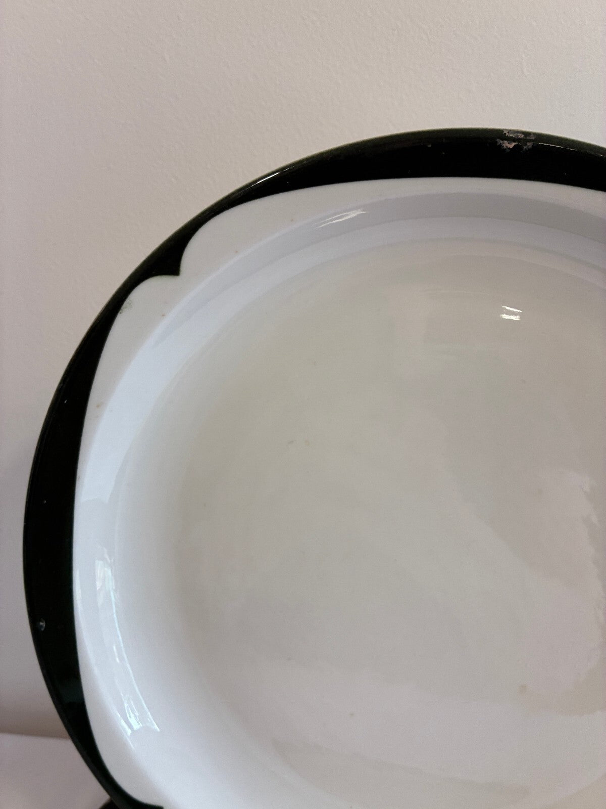 Vintage McNicol China Green Rim Plates Set of 3, Restaurant Ware Dinner Plates,
