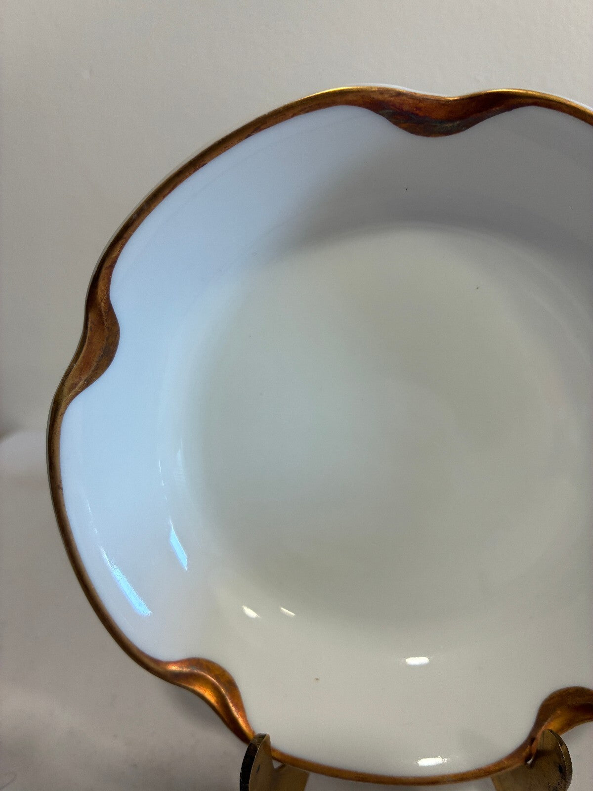 Antique Haviland Limoges Gold Rim Bowls Set of 10 | Scalloped French Porcelain