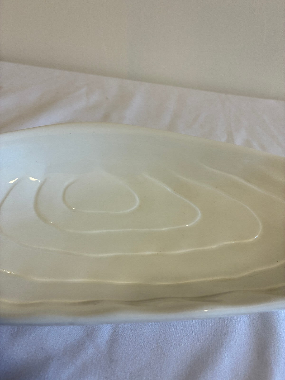 Vintage Este Ceramiche Italy White Oyster Shaped Dish | Italian Pottery