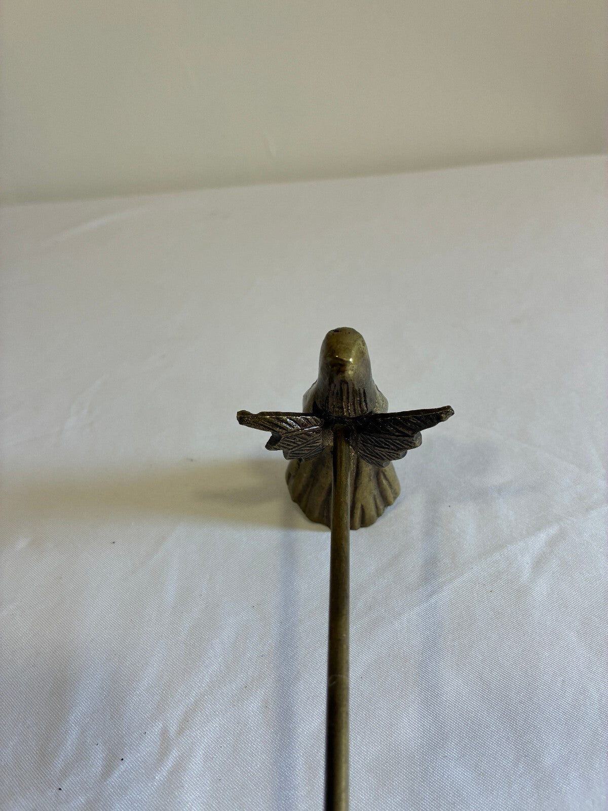 Vintage Brass Angel Figural Candle Snuffer | Winged Cherub Long Handle