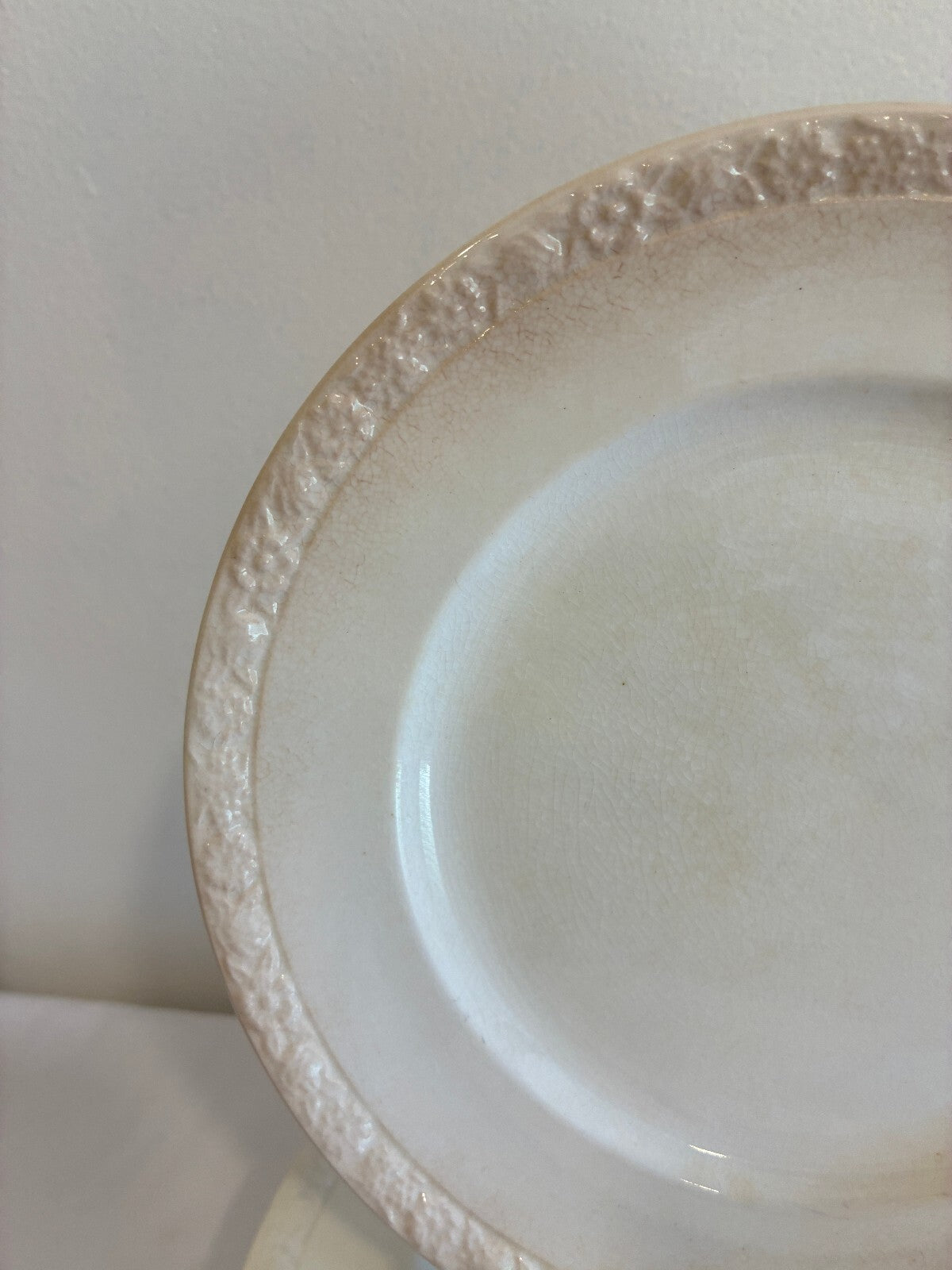 Vintage Wedgwood 7" Plates Set of 6, Embossed Floral Rim, England