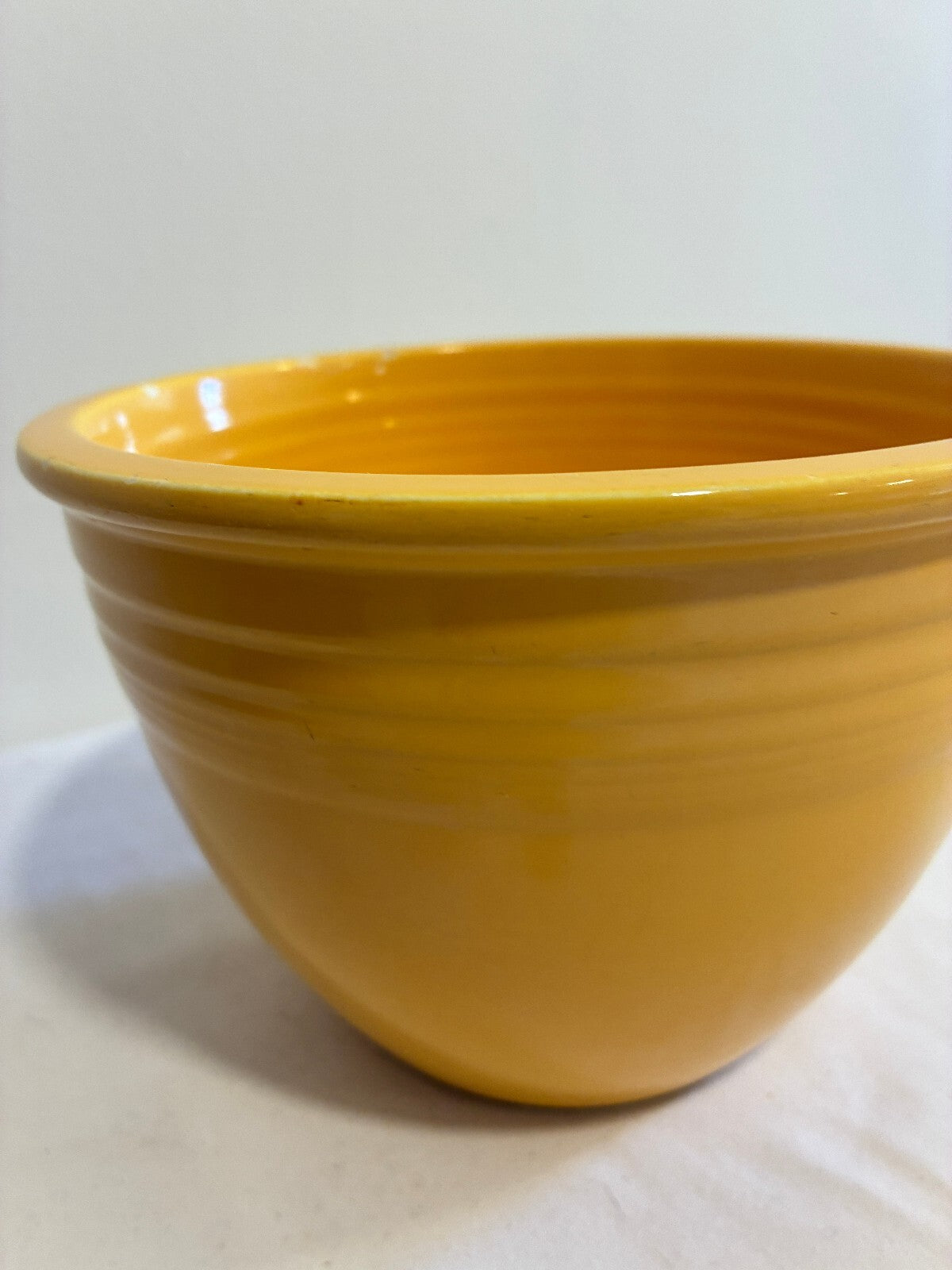 Vintage Fiesta Yellow #3 Mixing Bowl | Homer Laughlin Fiestaware Nesting Bowl