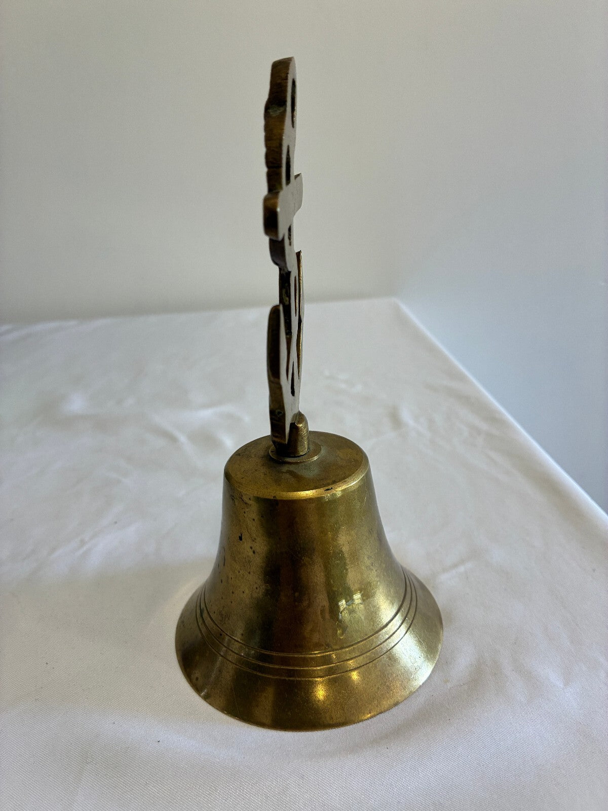 Vintage Brass Anchor Bell | Nautical Ship's Bell with Rope Detail |Made in India