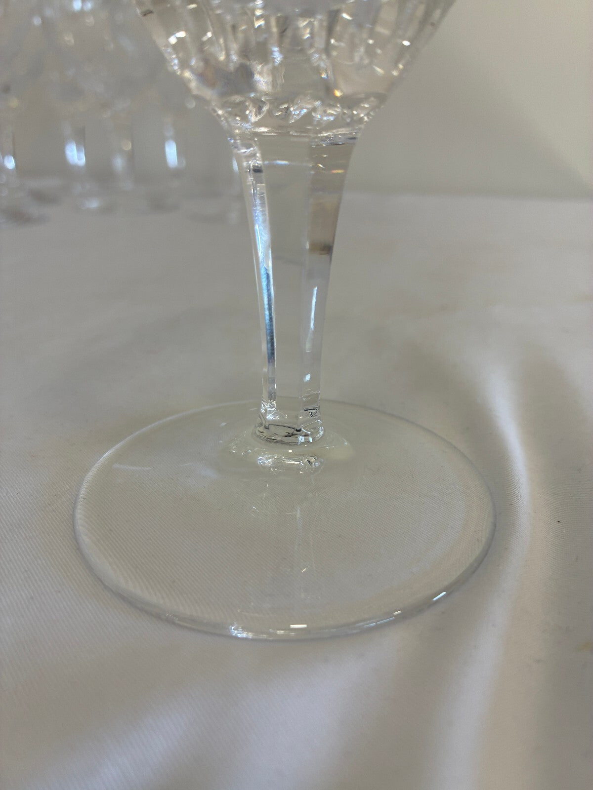 Vintage Josair Germany Crystal Water Glasses Set of 8 Elegant Stemware
