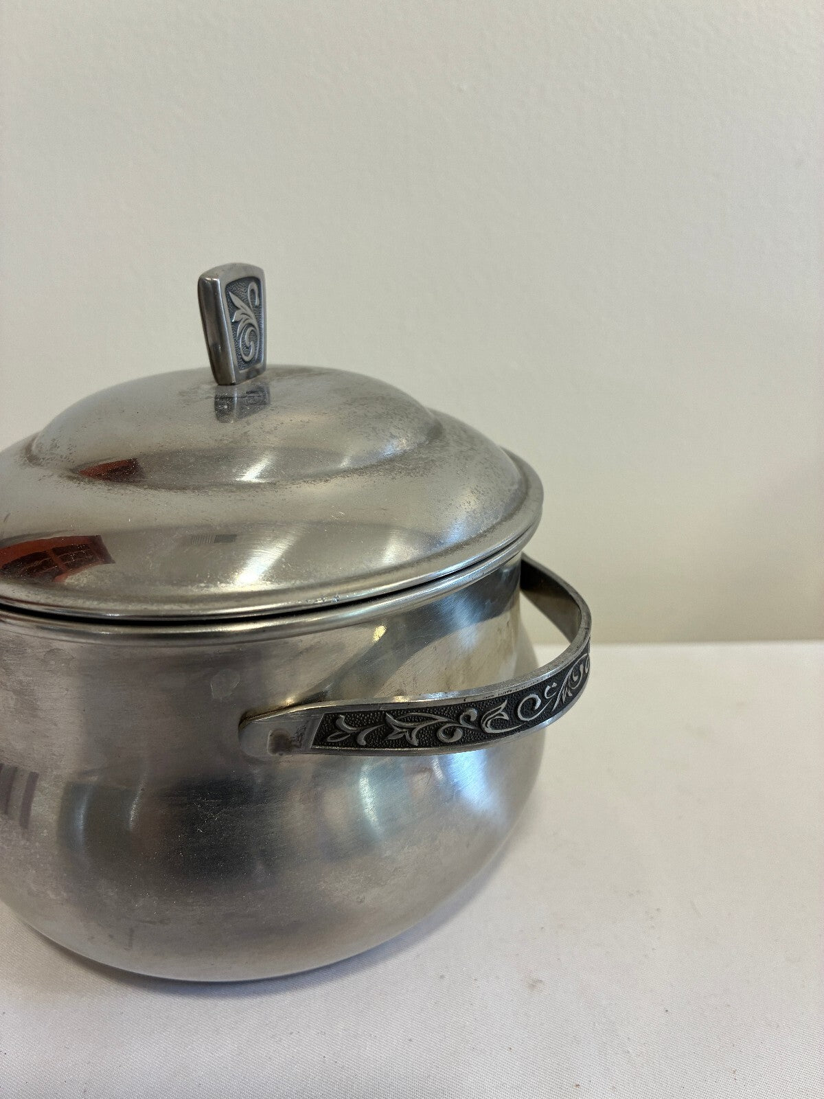 Vintage Monterey Stainless Covered Serving Bowl, Made in Japan, Mid Century Lidded Bowl, Traditional Holloware, Stainless Steel