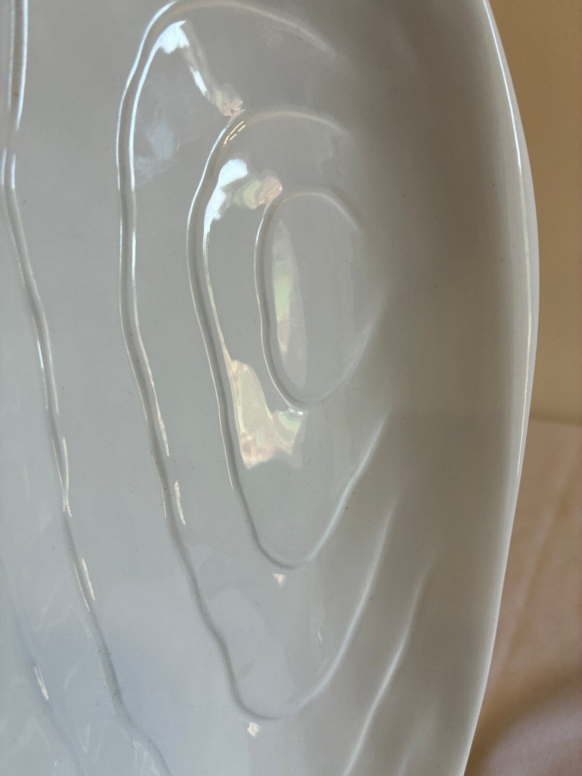 Vintage Este Ceramiche Italy White Oyster Shaped Dish | Italian Pottery