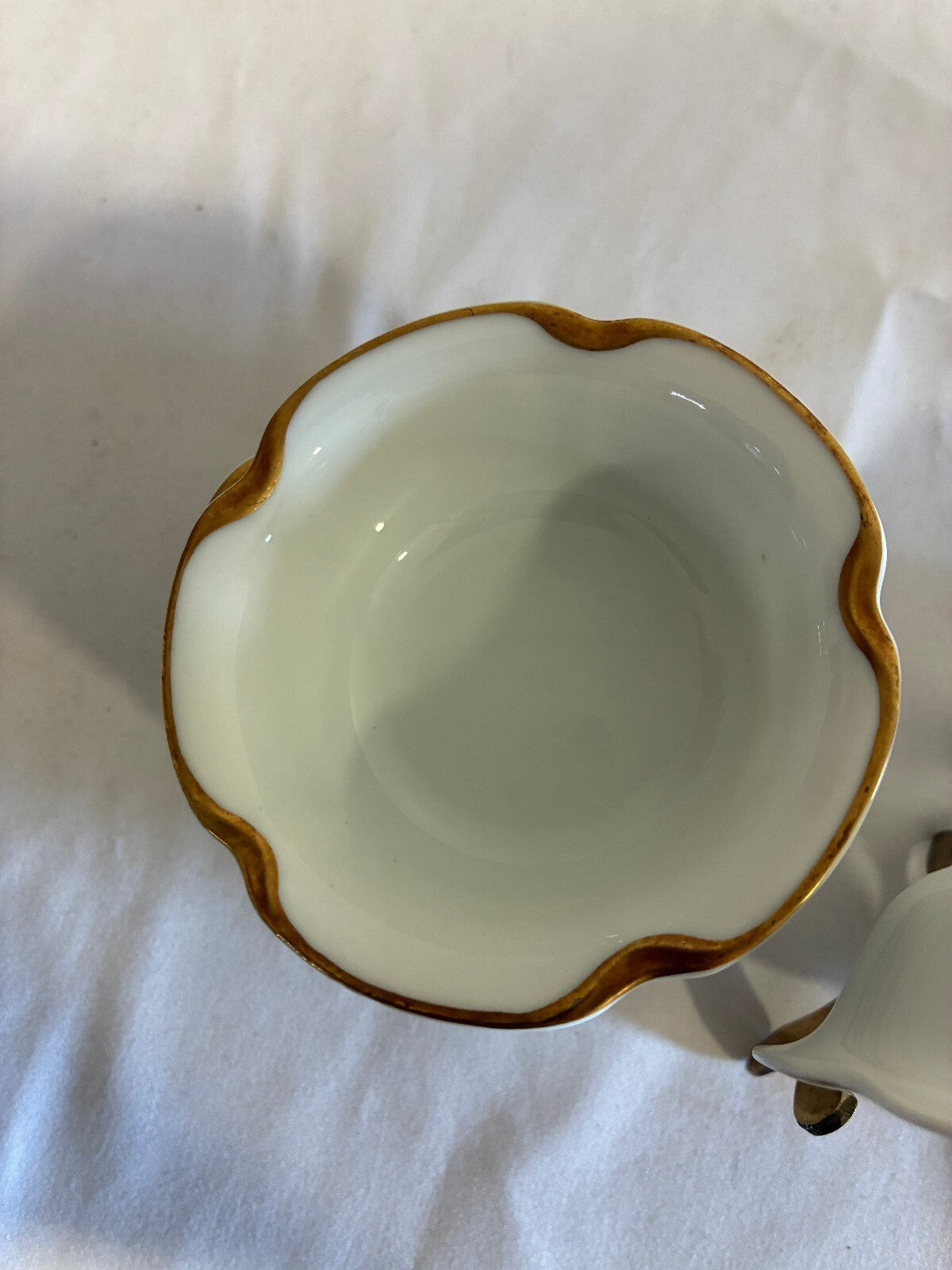 Antique Haviland Limoges Gold Rim Bowls Set of 11, French Porcelain Sauce Dishes
