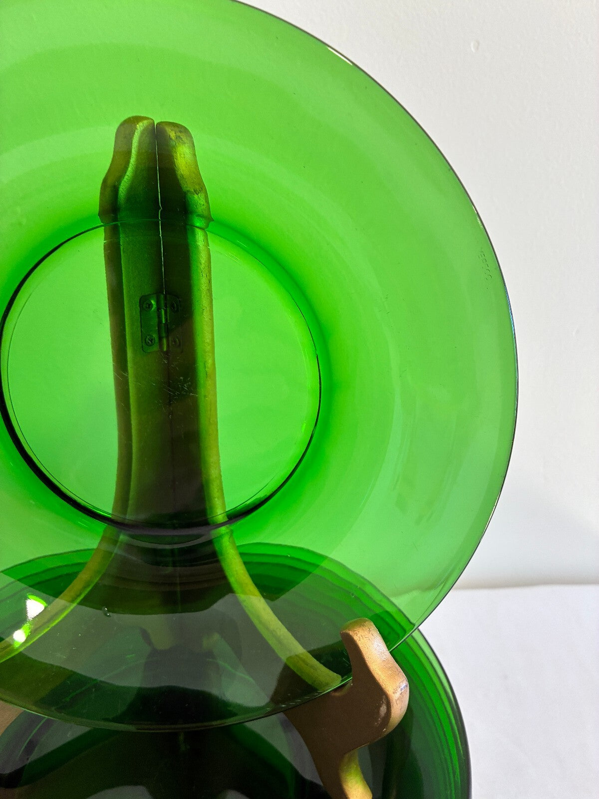 Vintage Set of 11 Vereco France Green Glass Bowls, Emerald Green Bowls