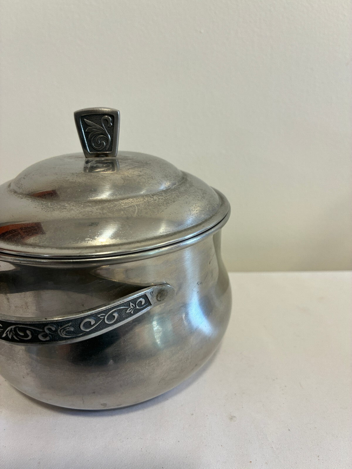 Vintage Monterey Stainless Covered Serving Bowl, Made in Japan, Mid Century Lidded Bowl, Traditional Holloware, Stainless Steel