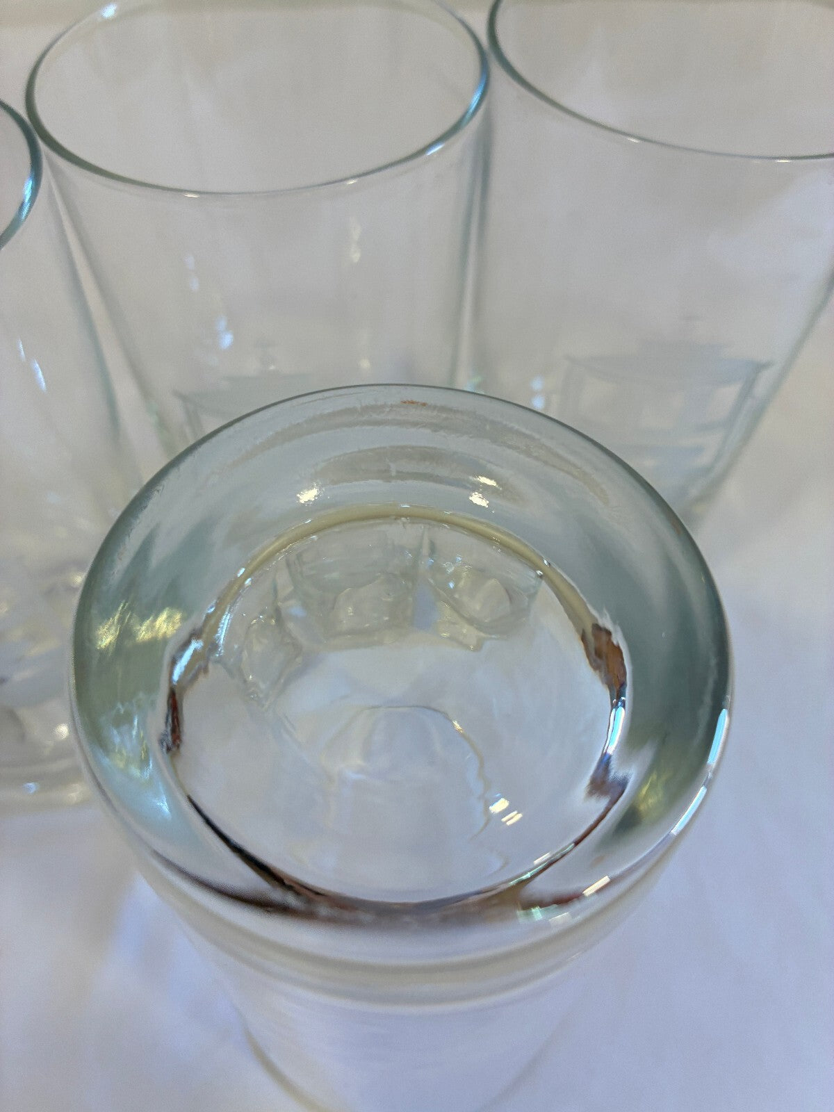 Vintage Etched Streetcar Glasses Set of 4 | Mid Century Barware