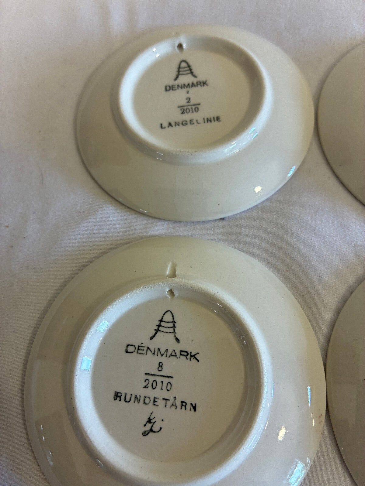Vintage Danish Blue & White Mini Plates, Set of 6 Copenhagen Landmarks