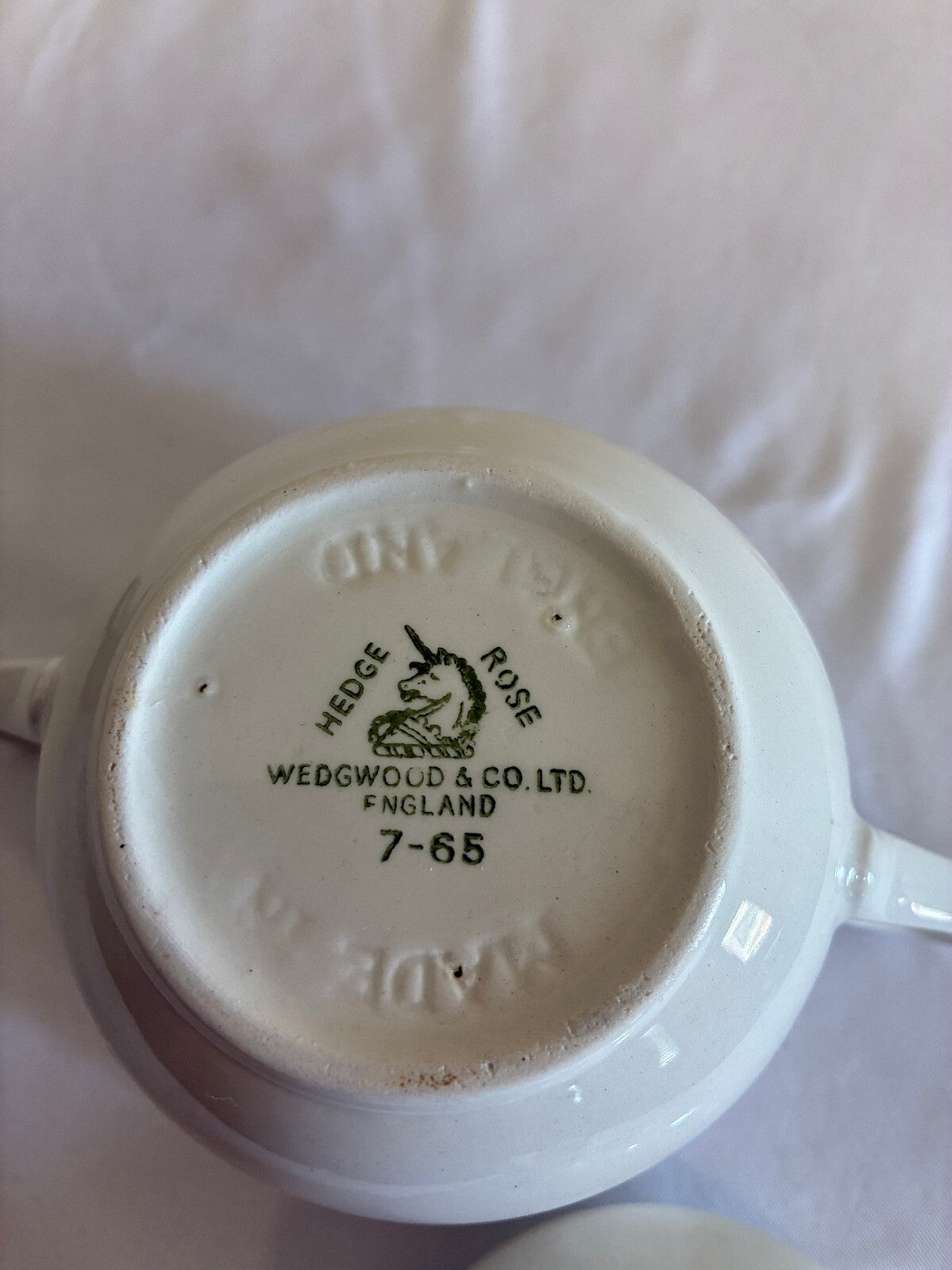 Vintage Wedgwood Embossed Floral Covered Sugar Bowl, English Ironstone