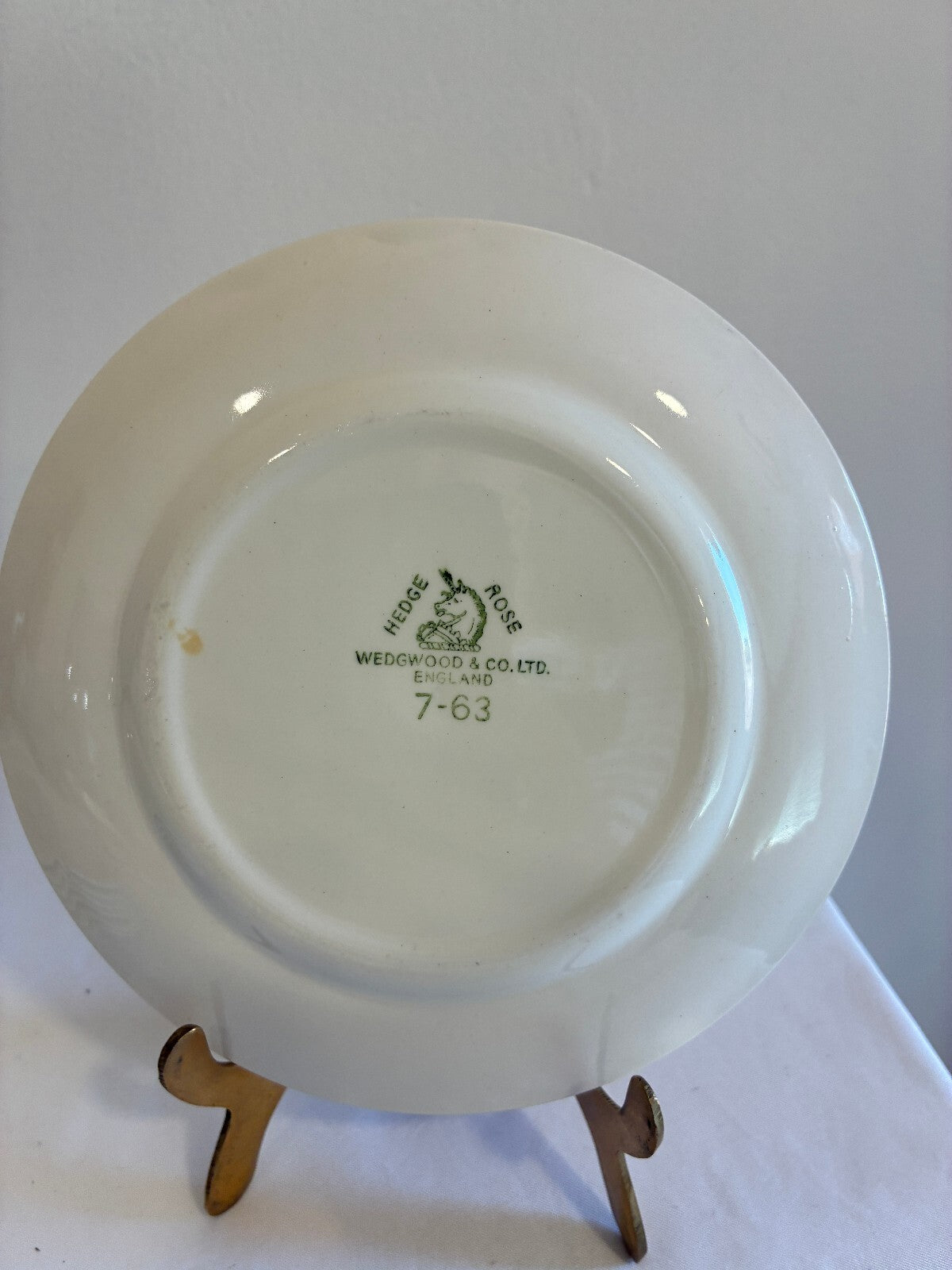 Vintage Wedgwood Hedge Rose Bread Plates Set of 7 White Embossed English China